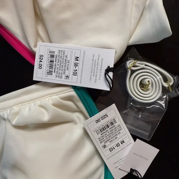 Target White and Pink Sporty Bikini - Picture 3 of 4